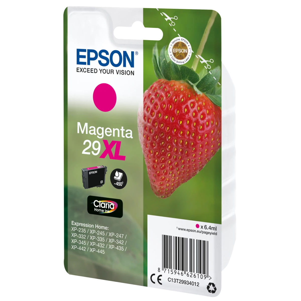 Galery – Epson Strawberry C13T29934012 tinteiro 1 unidade(s) Original Rendimento alto (XL) Magenta0