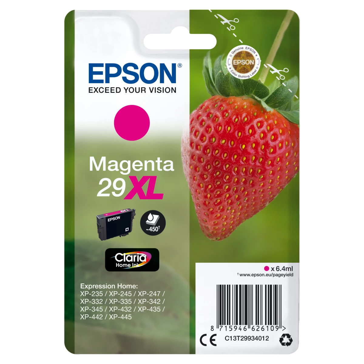 Thumbnail-Epson Strawberry C13T29934012 tinteiro 1 unidade(s) Original Rendimento alto (XL) Magenta