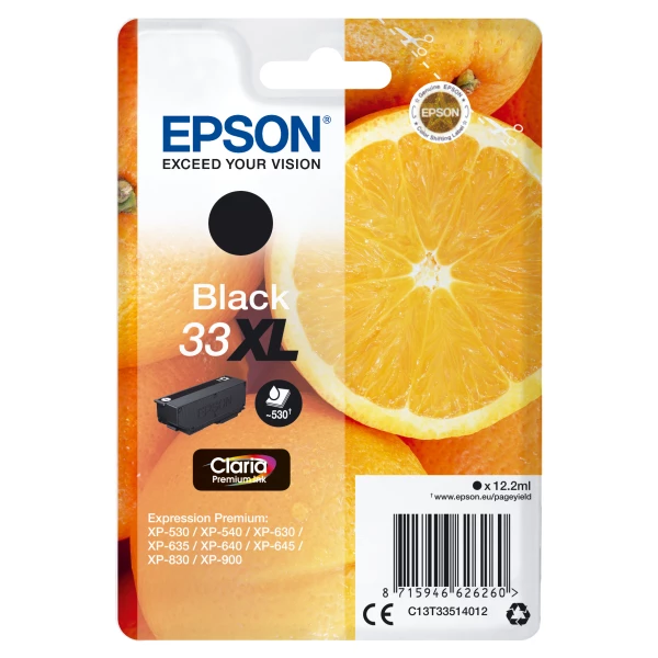 Thumbnail-Epson Oranges C13T33514012 tinteiro 1 unidade(s) Original Rendimento alto (XL) Preto