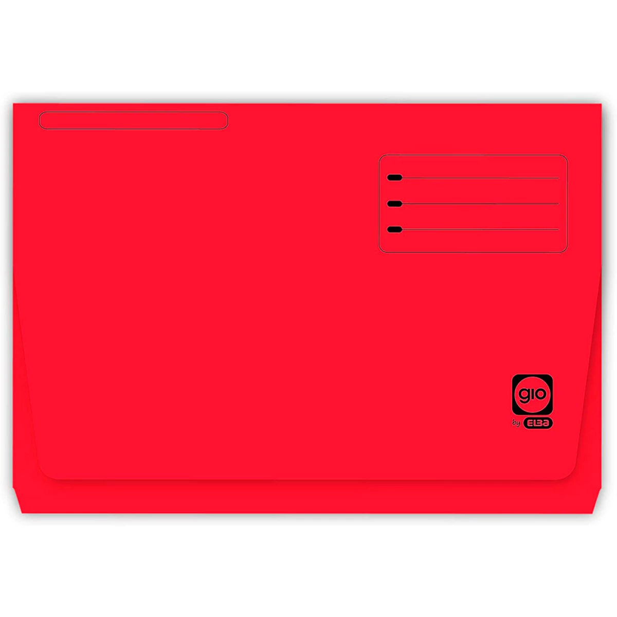 Galery – Classificador gio em cartolina folio pocket vermelho com bolsa e aba – 25 unidades0