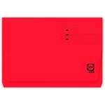 Galery – Classificador gio em cartolina folio pocket vermelho com bolsa e aba – 25 unidades0