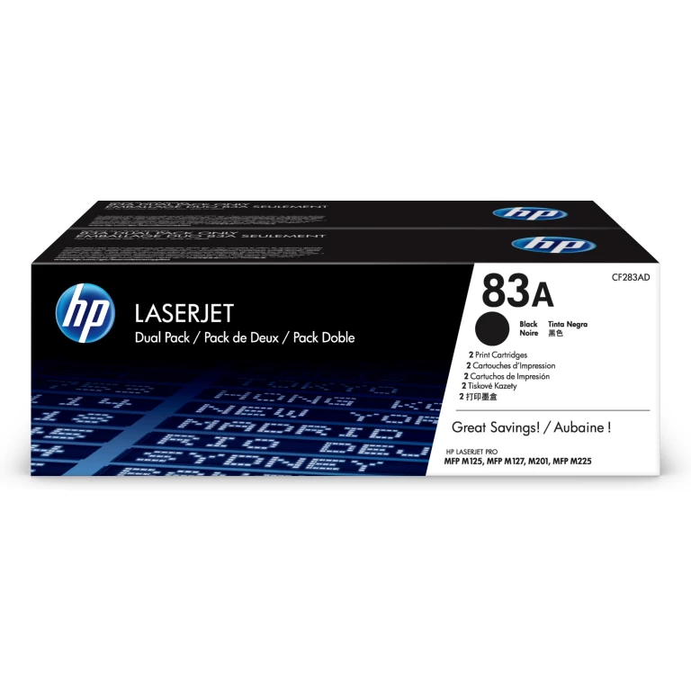 Thumbnail-HP Conjunto duplo de toner LaserJet original 83A Preto