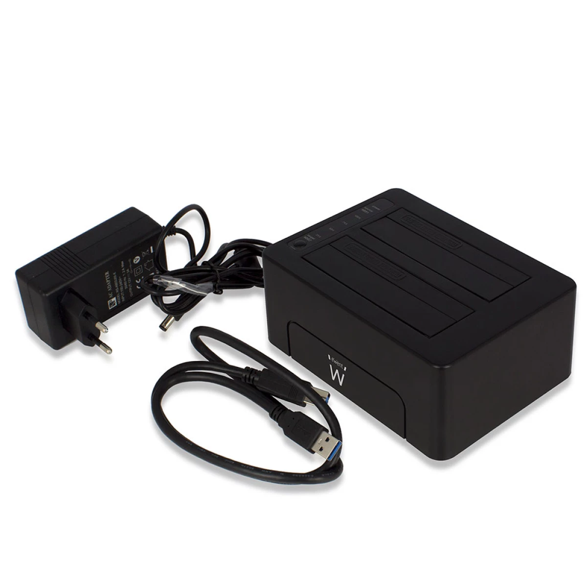 Galery – Ewent EW7014 Docking Station para Discos Rígidos USB 3.2 Gen 1 (3.1 Gen 1) Type-A Preto0