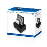 Galery – Ewent EW7014 Docking Station para Discos Rígidos USB 3.2 Gen 1 (3.1 Gen 1) Type-A Preto0