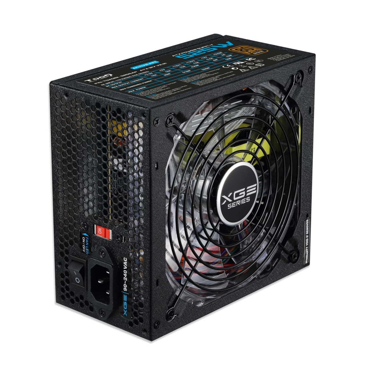 Galery – TooQ TQXGEII-525SAP fonte de alimentação 525 W 20+4 pin ATX ATX Preto0