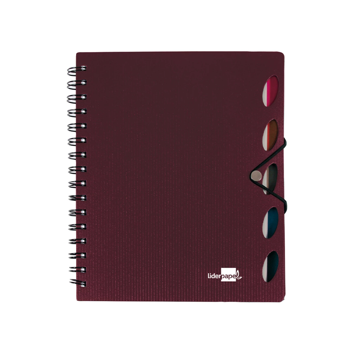 Galery – Caderno espiral liderpapel executive 100 fls a4 bordeaux quad0