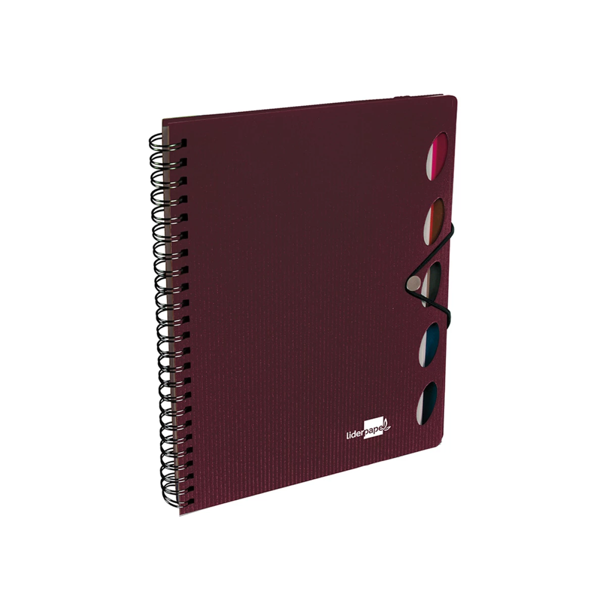 Galery – Caderno espiral liderpapel executive 100 fls a4 bordeaux quad0