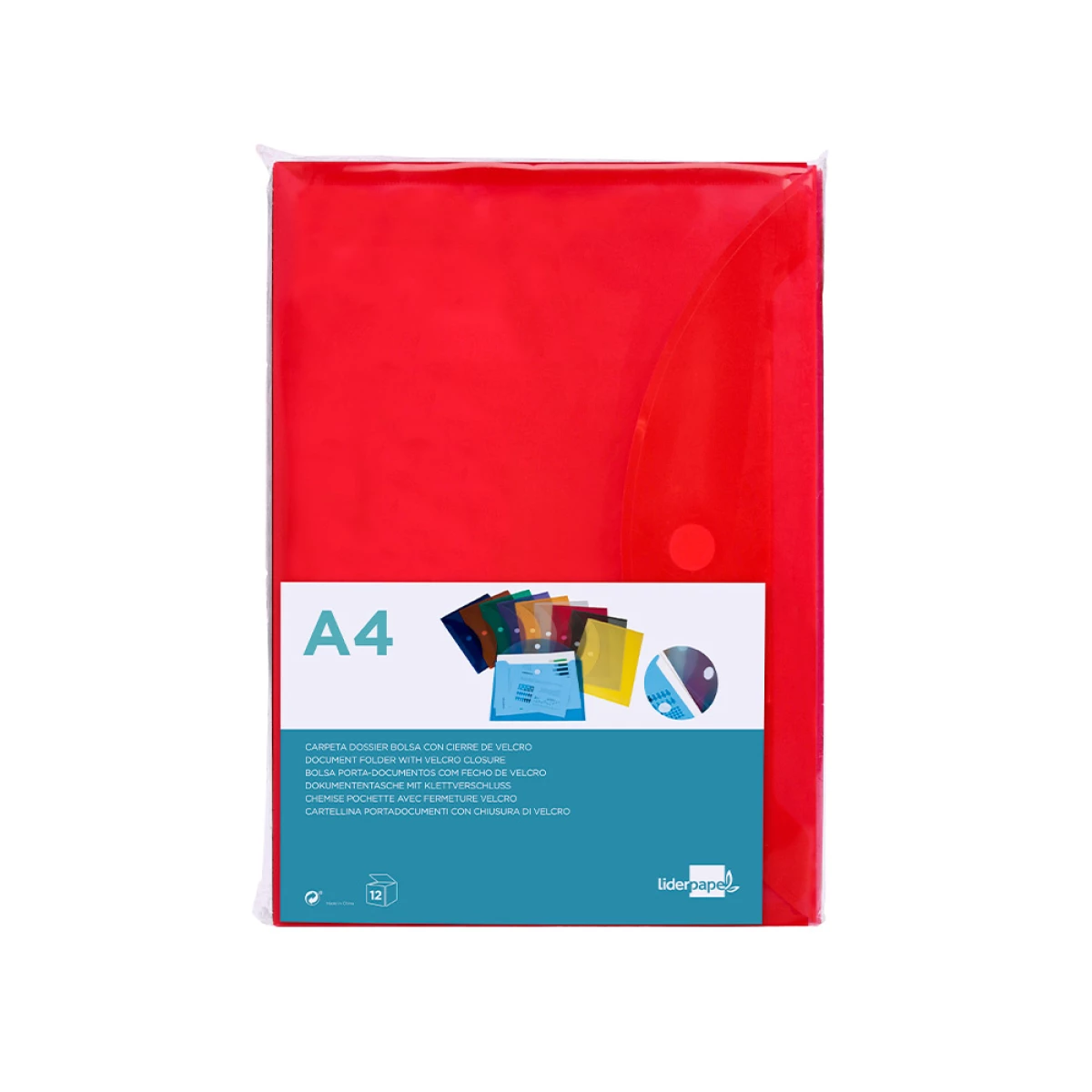 Galery – Bolsa porta documentos liderpapel din a4 vermelho0