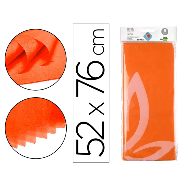 Thumbnail-Papel seda liderpapel 52 x 76 cm 18 gr laranja