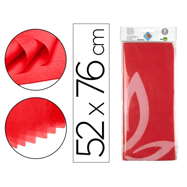 Thumbnail-Papel seda liderpapel 52 x 76 cm 18 gr vermelho