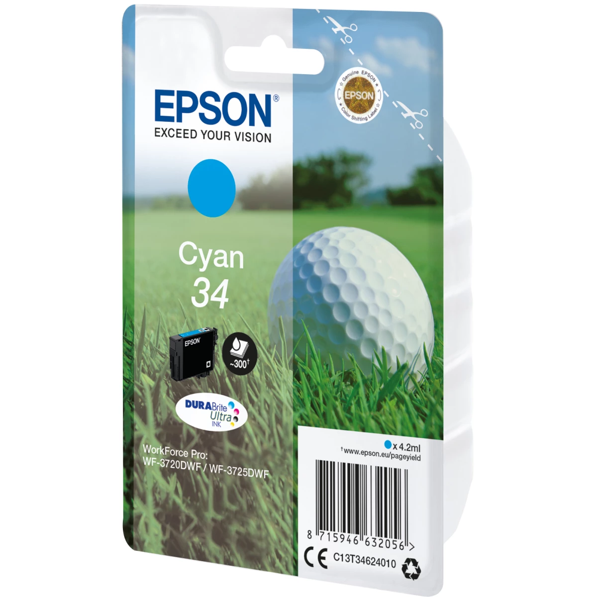 Galery – Epson Golf ball C13T34624010 tinteiro 1 unidade(s) Original Rendimento padrão Ciano0