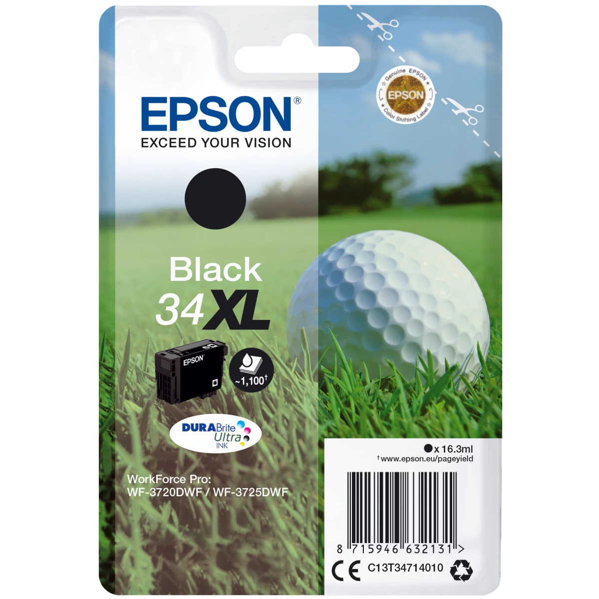 Thumbnail-Epson Golf ball C13T34714010 tinteiro 1 unidade(s) Original Rendimento alto (XL) Preto