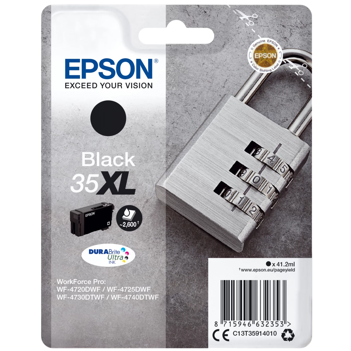 Thumbnail-Epson Padlock C13T35914010 tinteiro 1 unidade(s) Original Rendimento alto (XL) Preto