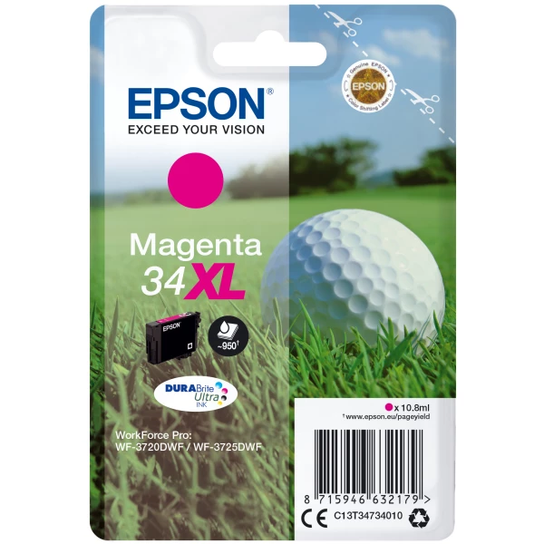 Thumbnail-Epson Golf ball C13T34734010 tinteiro 1 unidade(s) Original Rendimento alto (XL) Magenta