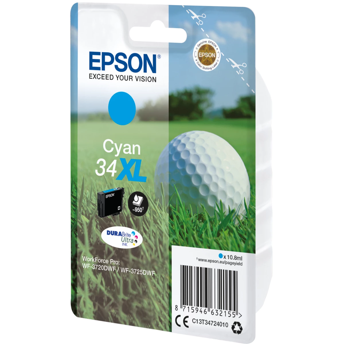 Galery – Epson Golf ball C13T34724010 tinteiro 1 unidade(s) Original Rendimento alto (XL) Ciano0