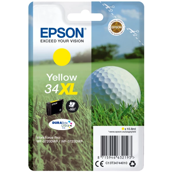 Thumbnail-Epson Golf ball C13T34744010 tinteiro 1 unidade(s) Original Rendimento alto (XL) Amarelo