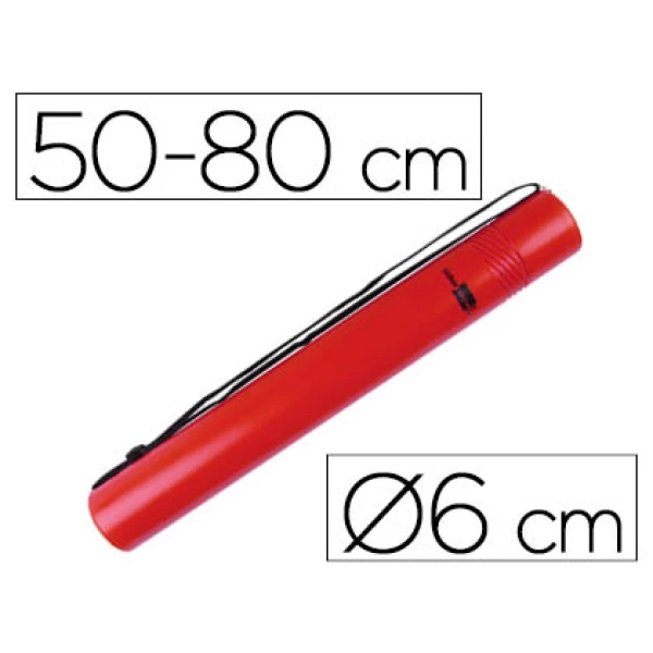 Thumbnail-Tubo porta desenhos extensivel 80 cm vermelho