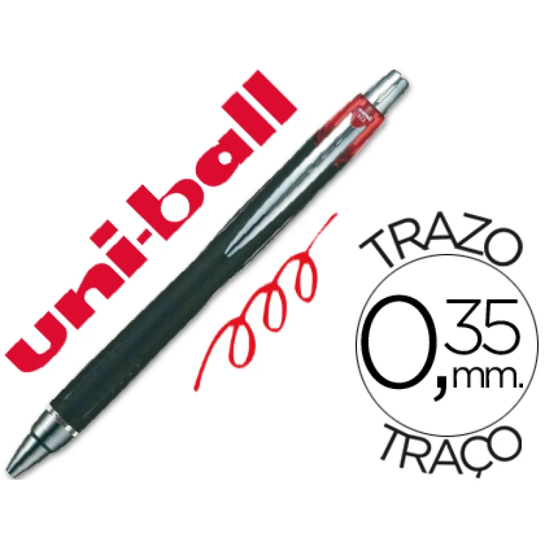 Thumbnail-Esferografica uni-ball jetstram sxn-210 retratil cor vermelho