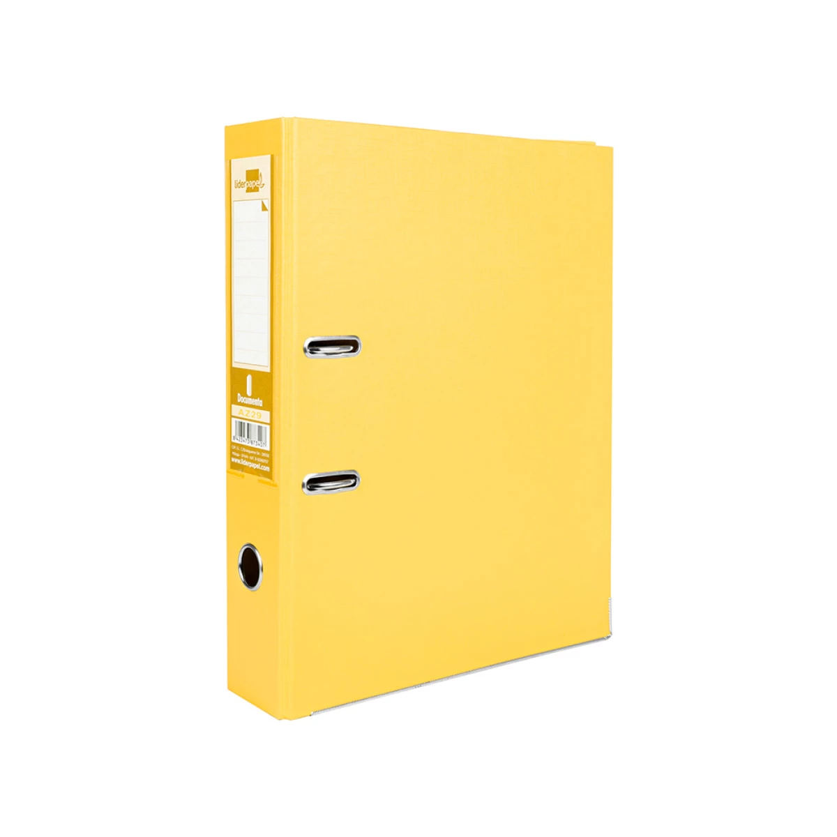 Galery – Pasta de arquivo de alavanca liderpapel documenta pvc folio lombada 75 mm amarelo0