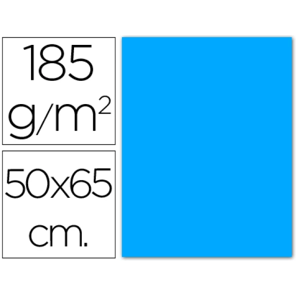 Thumbnail-Cartolina guarro 50×65 cm 185 gr azul maldivas – 5 unidades