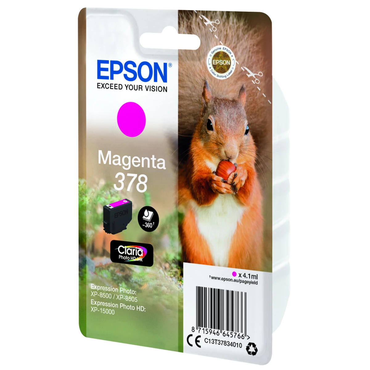 Galery – Epson Squirrel C13T37834010 tinteiro 1 unidade(s) Original Rendimento padrão Magenta0