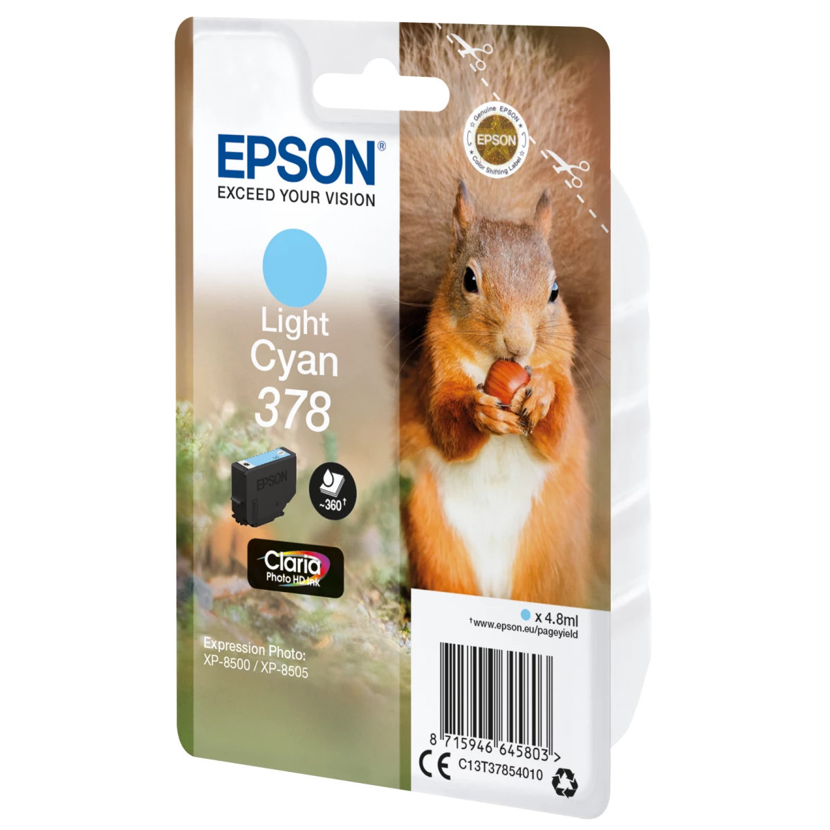 Galery – Epson Squirrel C13T37854010 tinteiro 1 unidade(s) Original Rendimento padrão Ciano claro0