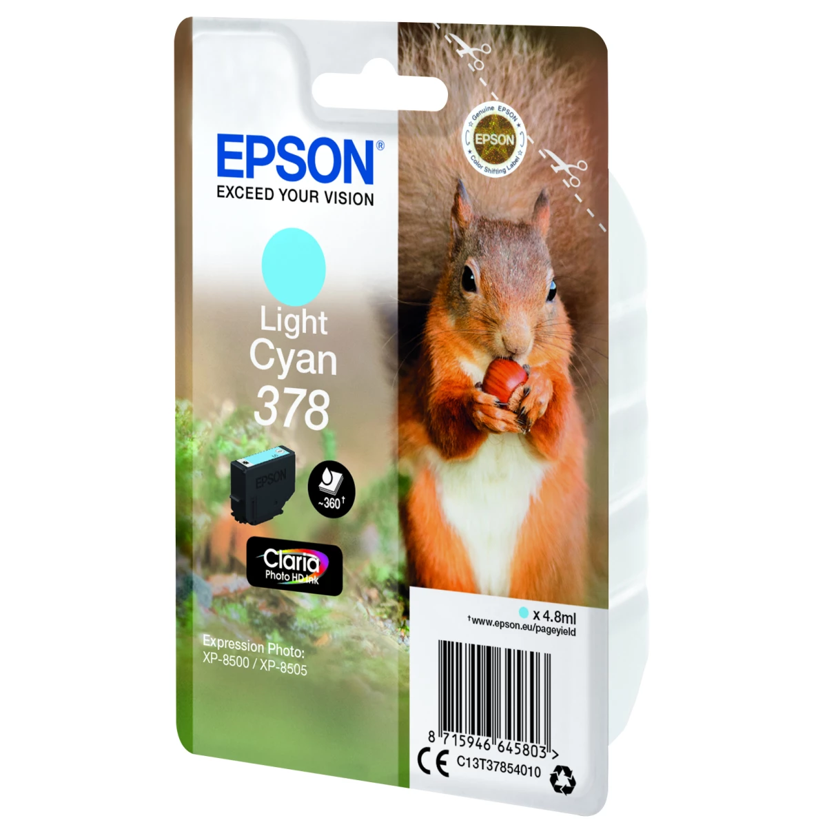 Galery – Epson Squirrel C13T37854010 tinteiro 1 unidade(s) Original Rendimento padrão Ciano claro0