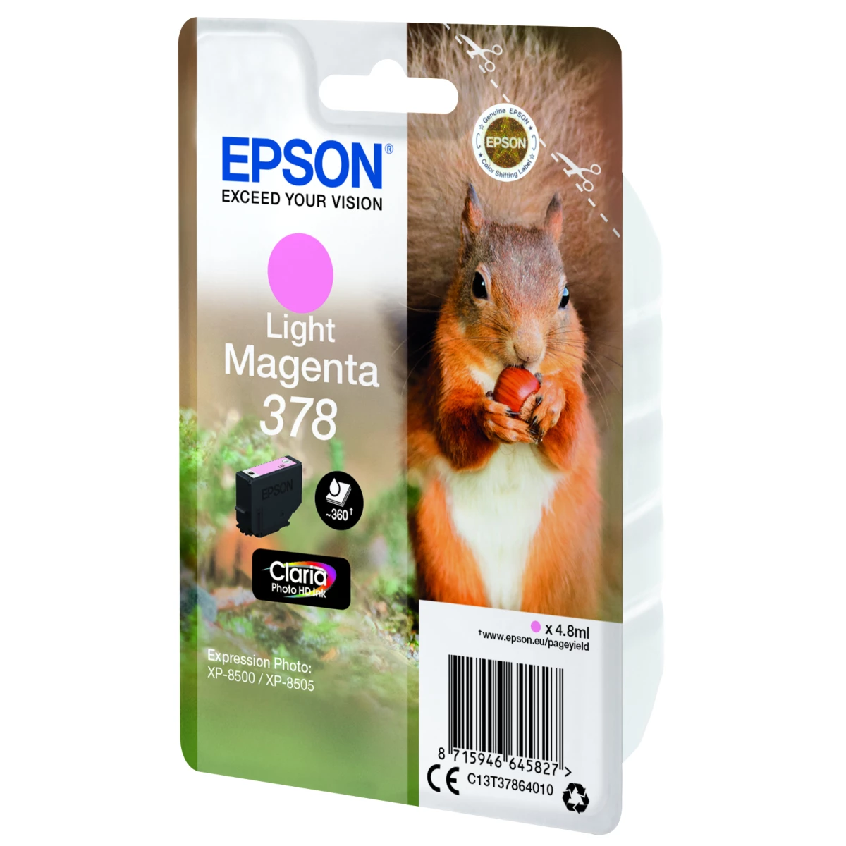 Galery – Epson Squirrel C13T37864010 tinteiro 1 unidade(s) Original Rendimento padrão Magenta claro0