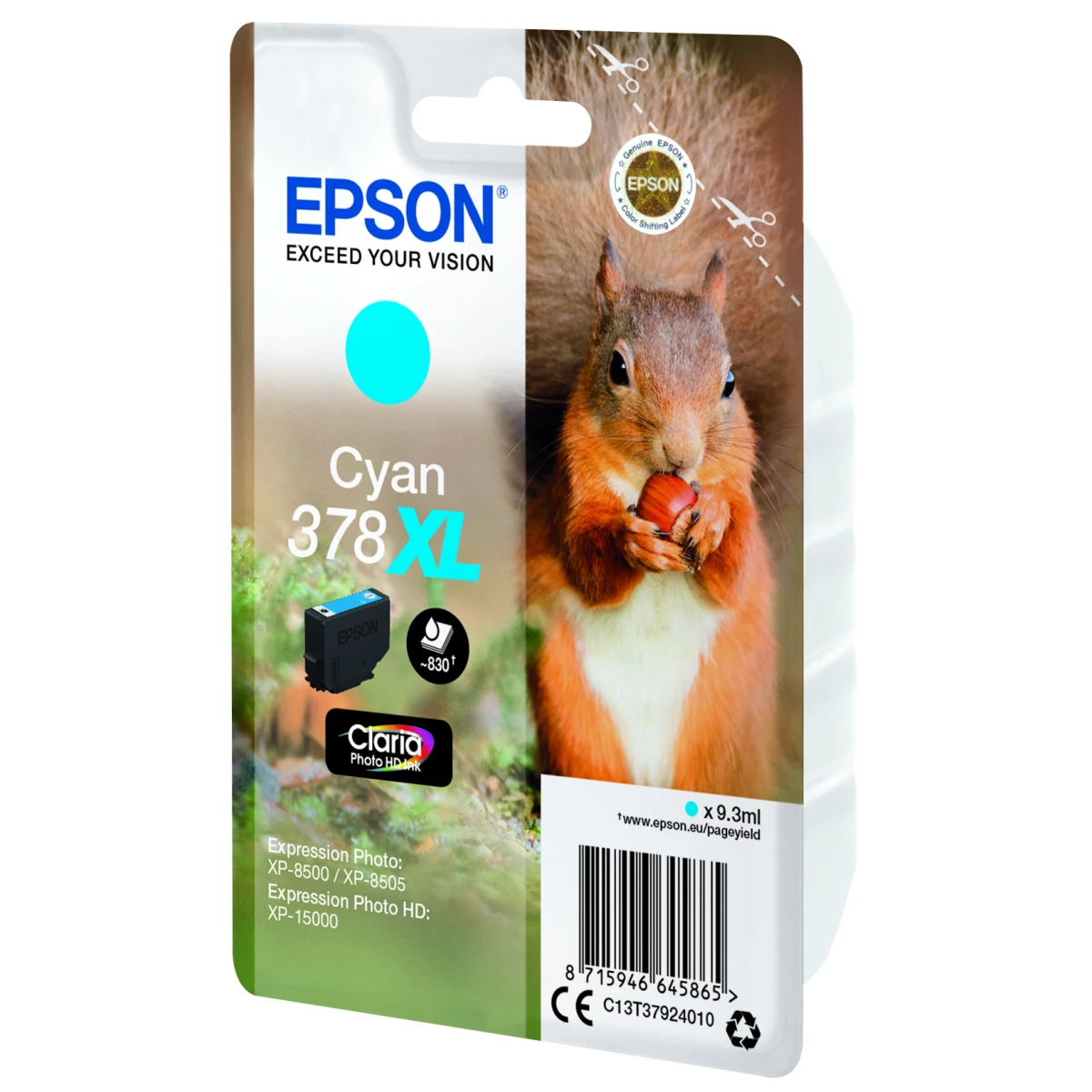 Galery – Epson Squirrel C13T37924010 tinteiro 1 unidade(s) Original Rendimento alto (XL) Ciano0