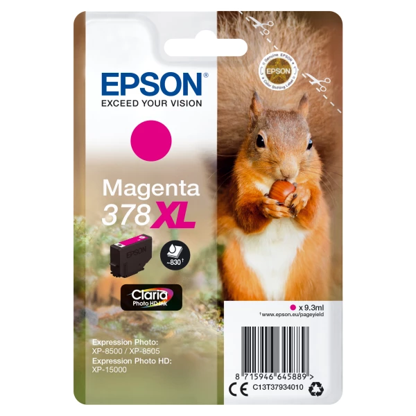 Thumbnail-Epson Squirrel C13T37934010 tinteiro 1 unidade(s) Original Rendimento alto (XL) Magenta