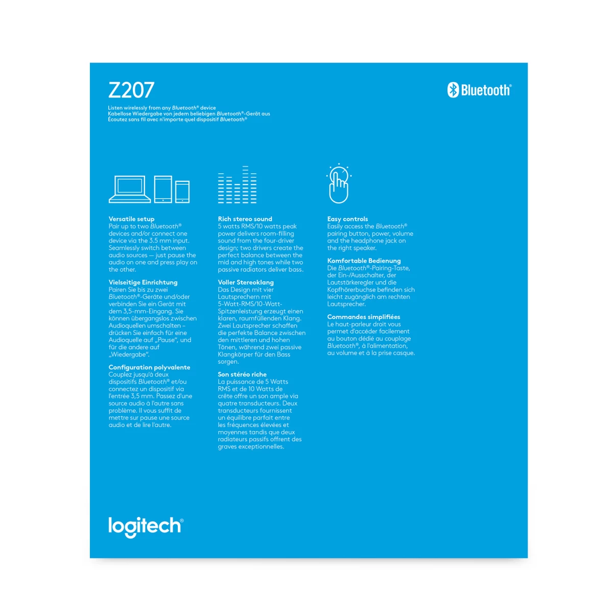 Galery – Logitech Z207 altifalante Preto Com fios e sem fios 5 W0