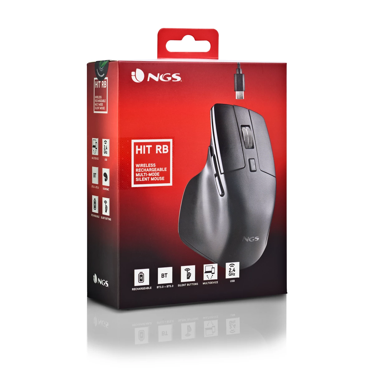 Galery – NGS Hit-RB rato Mão direita RF Wireless Ótico 1600 DPI0