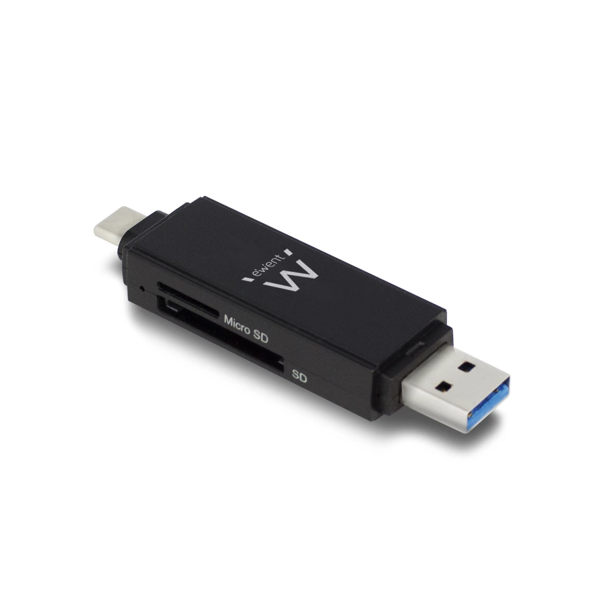 Thumbnail-Ewent EW1075 leitor de cartões USB 3.2 Gen 1 (3.1 Gen 1) Type-A/Type-C Preto