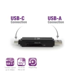 Galery – Ewent EW1075 leitor de cartões USB 3.2 Gen 1 (3.1 Gen 1) Type-A/Type-C Preto0