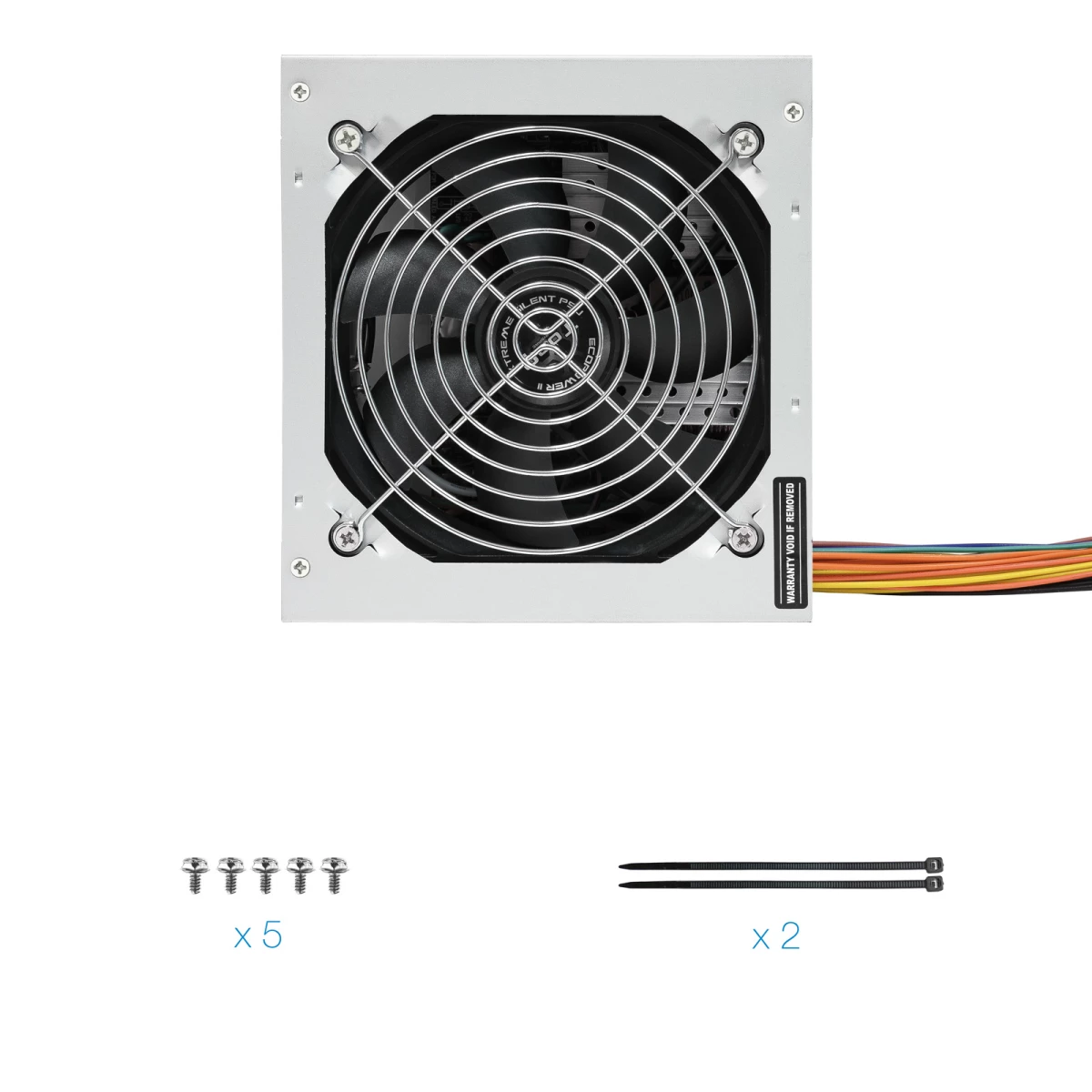 Galery – TooQ Fonte Ecopower II fonte de alimentação 500 W 20+4 pin ATX ATX Prateado0