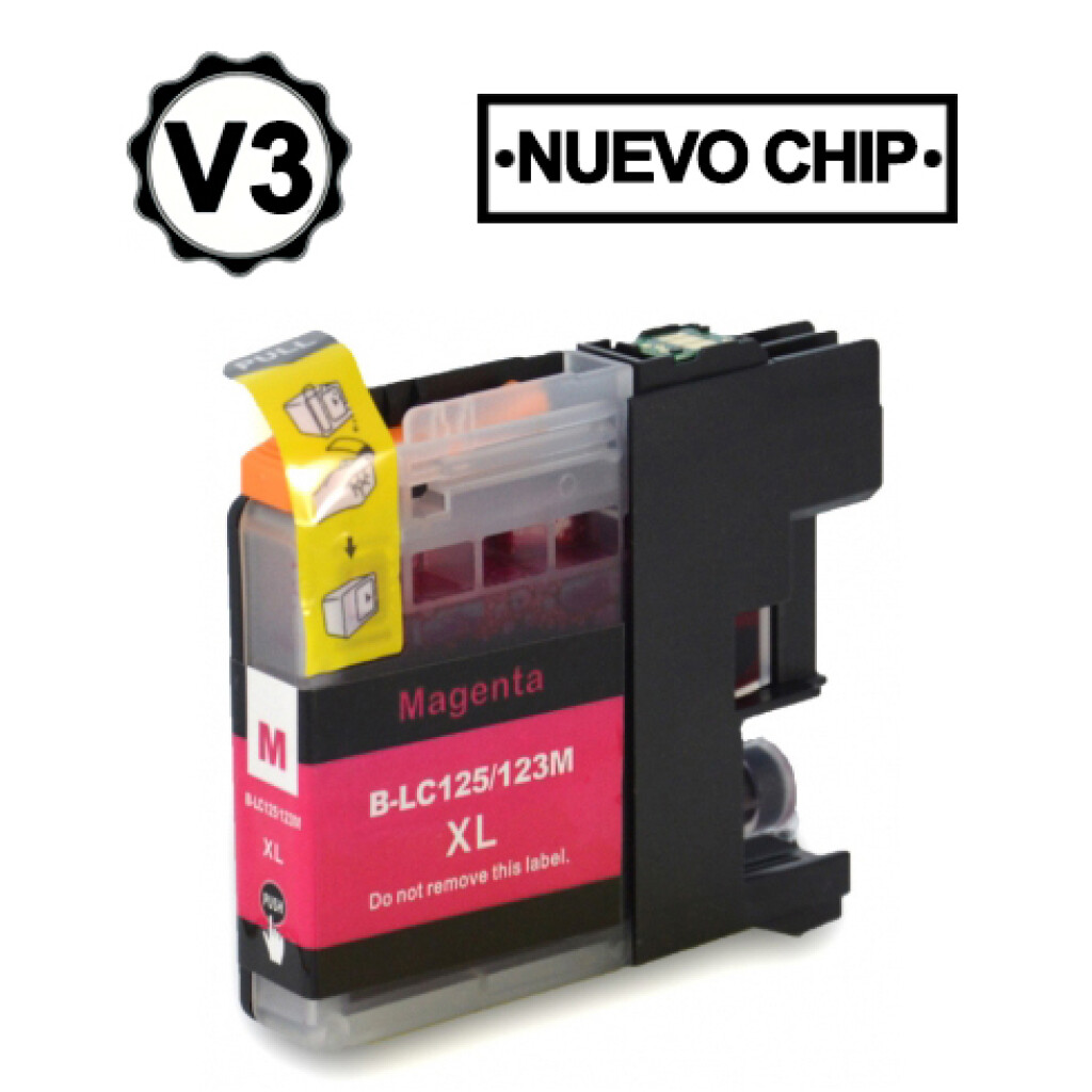 Thumbnail-Cartucho de tinta genérico magenta Brother LC123XL/LC121XL – substitui LC123M/LC121M