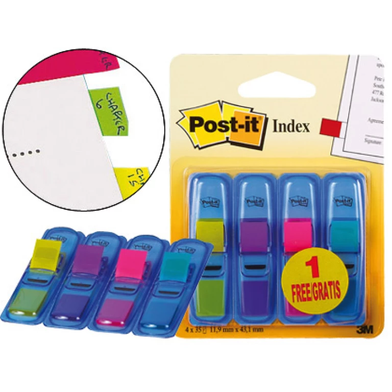 Thumbnail-Bandas separadoras post-it index 3+1 gratis