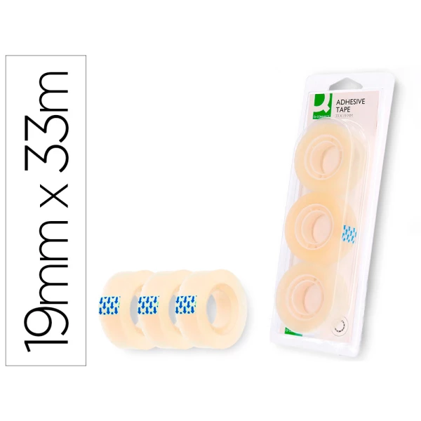 Thumbnail-Fita adesiva q-connect 33 mt x19 mm – blister 3