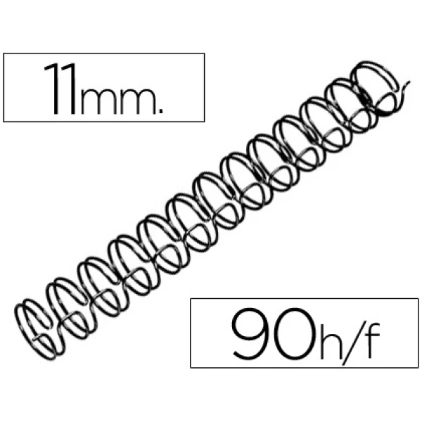 Thumbnail-Espiral gbc preta modelo wire 3:1 11 mm n.7 com capacidade para 90 folhas