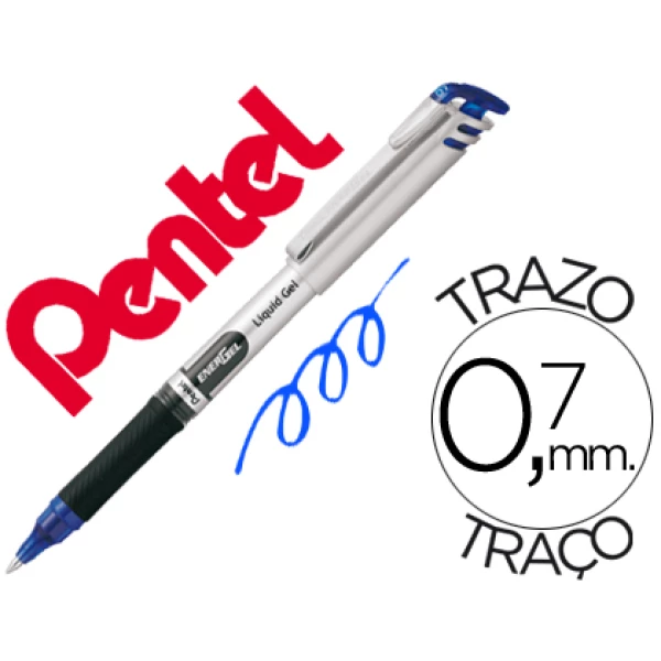 Thumbnail-Roller pentel bl17 energel ponta metal azul – 12 unidades