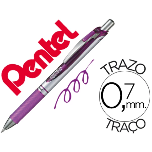 Thumbnail-Roller pentel bl77 0,7 mm energel rectractil violeta – 12 unidades