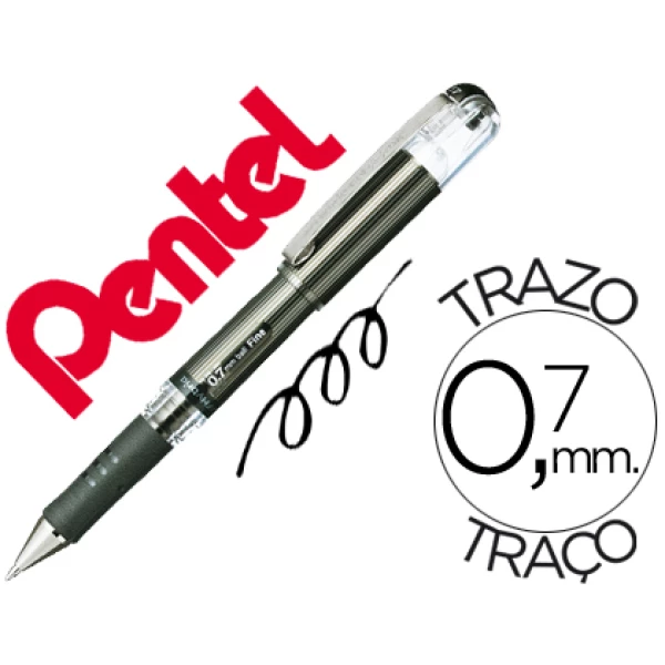 Thumbnail-Roller pentel k227 preto – 12 unidades