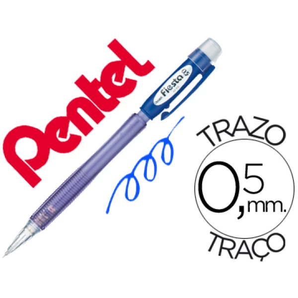 Thumbnail-Lapiseira pentel ax105 fiesta 0,5 mm azul – 12 unidades