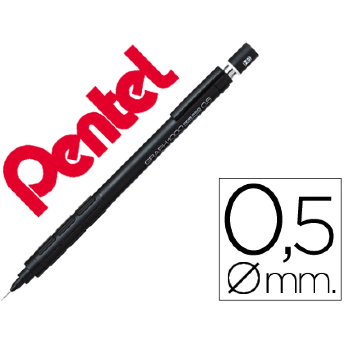 Thumbnail-Lapiseira pentel pg1005-a 0,5 mm preto