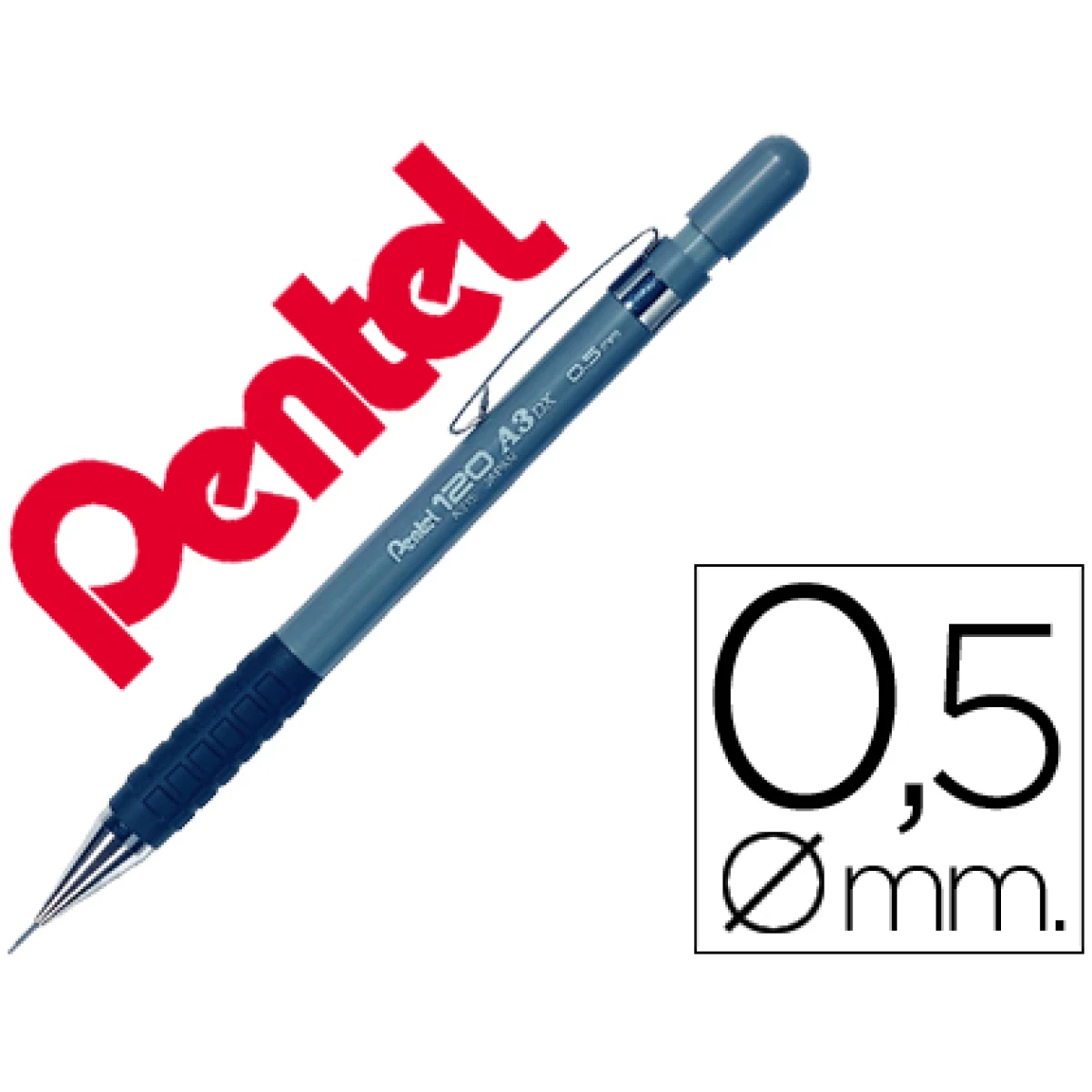 Thumbnail-Lapiseira pentel a315 0,5 mm preto – 12 unidades