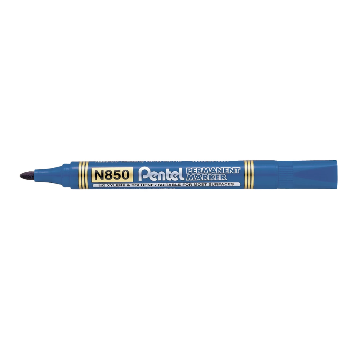 Galery – Marcador pentel n850 permanente ponta redeonda azul – 12 unidades0