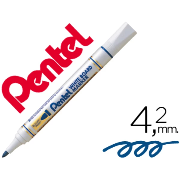 Thumbnail-Marcador pentel mw85 quadros brancos 4,2 mm azul – 12 unidades