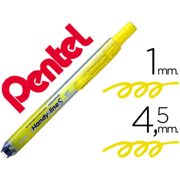 Thumbnail-Marcador fluorescente pentel sxs15 retratil amarelo – 12 unidades