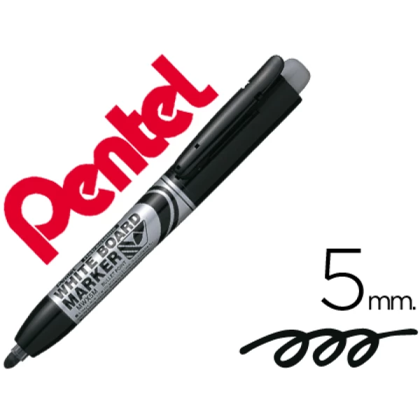 Thumbnail-Marcador pentel mwx5m quadros br retratil 5 mm preto – 12 unidades