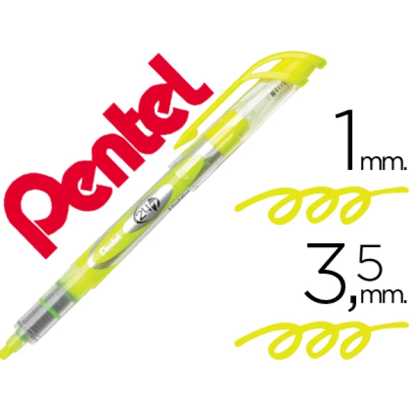 Thumbnail-Marcador fluorescente pentel sl12 amarelo – 12 unidades